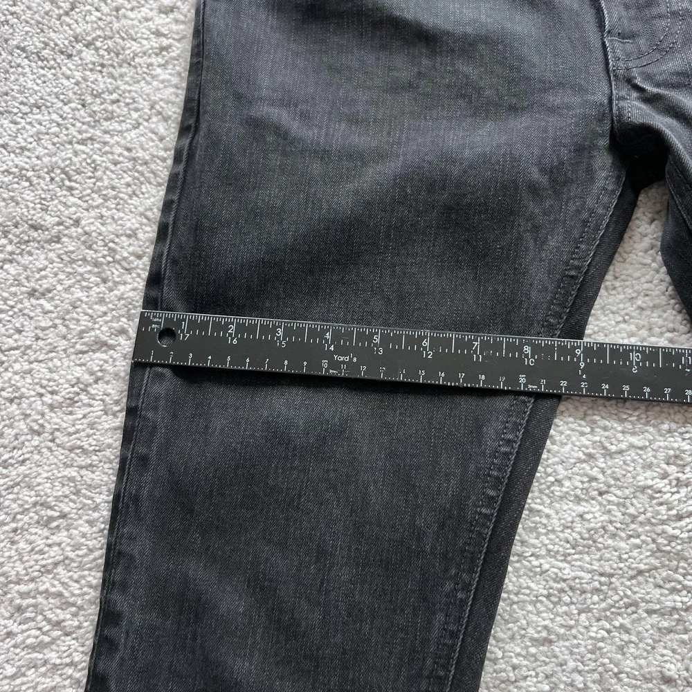 Nudie Jeans Lean Dean Jeans Mens 32x27 Black Slim Tapered Stretch Denim
